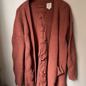 Rust Mauvey Cardigan